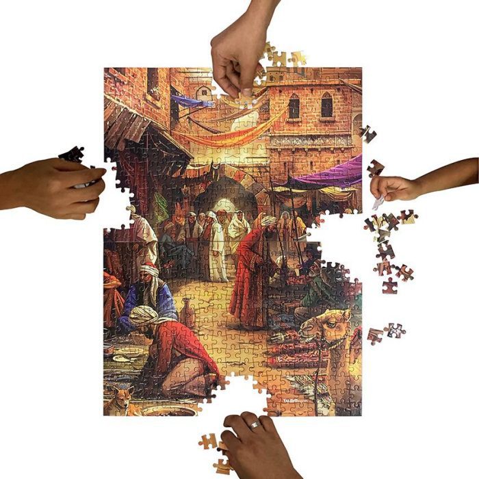 ⁦بازل 500 قطعة شكل سوق العطارين⁩ - الصورة ⁦4⁩