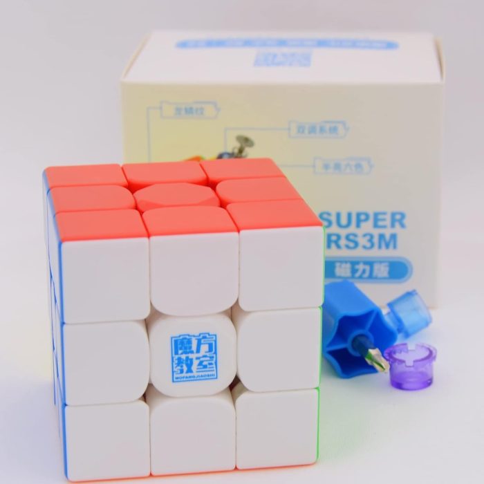 ⁦MoYu Super RS3M 2022 3x3 Magnetic Cube Stickerless⁩ - الصورة ⁦1⁩